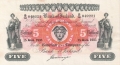 Bank Of Ireland 1 5 And 10 Pounds 5 Pounds,  6. 9.1935